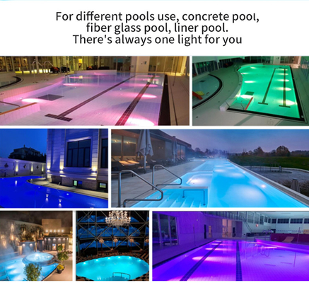 La pro piscine d'eau du fond de la version 35W LED allume la couleur de RVB changeant 12V l'acier inoxydable à C.A. 316L