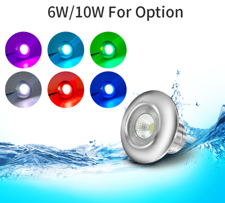 Blanc chaud blanc frais de pouce 10W de la lumière 2 de piscine de fibre de verre de l'ÉPI 316LSS LED