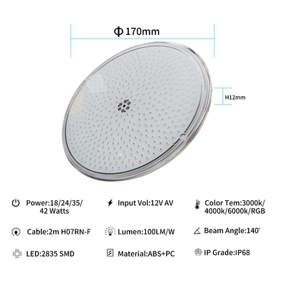La piscine mince de RF-003B-252 LED PAR56 RVB allume IP68 pour astral